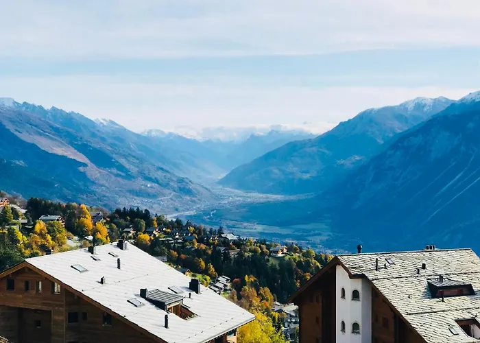 Daire Montana Spacious 80m2 With Stunning View & Bus Stop Outside Crans-Montana